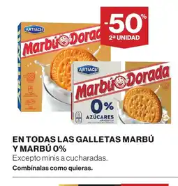 Supercor En todas las galletas marbú y marbú 0% oferta