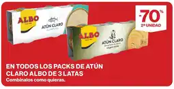 Supercor En todos los packs de atún claro albo de 3 latas oferta