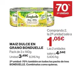 Supercor BONDUELLE Maiz dulce en grano oferta