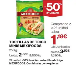 Supercor MEXIFOODS Tortillas de trigo minis oferta