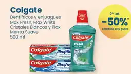 Clarel Colgate Dentifricos y enjuagues Max Fresh, Max White Cristales Blancos y Plax Menta Suave oferta