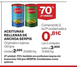 Supercor SERPIS Aceitunas rellenas de anchoa oferta