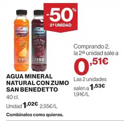 Supercor SAN BENEDETTO Agua mineral natural con zumo oferta