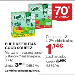 Supercor Puré de frutas gogo squeez oferta