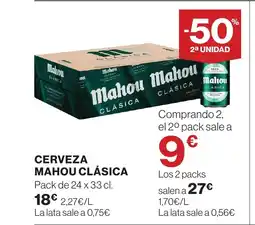 Supercor MAHOU CLÁSICA Cerveza oferta