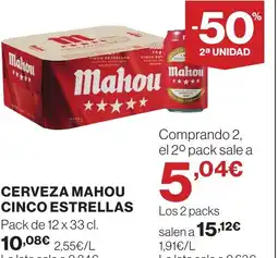 Supercor Cerveza mahou cinco estrellas oferta