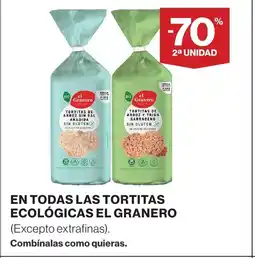 Supercor EL GRANERO En todas las tortitas ecológicas oferta