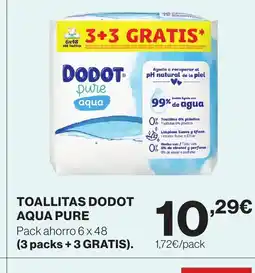 Supercor Toallitas dodot aqua pure oferta