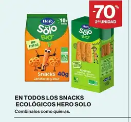Supercor HERO SOLO En todos los snacks ecológicos oferta