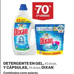 Supercor DIXAN Detergente en gel, y cápsulas, 34 dosis oferta