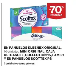 Supercor En pañuelos kleenex original mini original caja ultrasoft collection 15 oferta