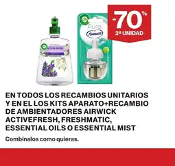 Supercor En todos los recambios unitarios y en el los kits aparato+recambio de ambientadores airwick activefresh, freshmatic oferta