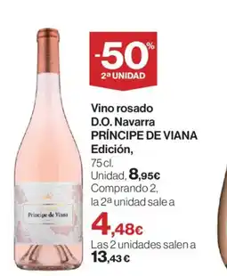 Hipercor PRÍNCIPE DE VIANA Vino rosado D.O. Navarra Edición oferta
