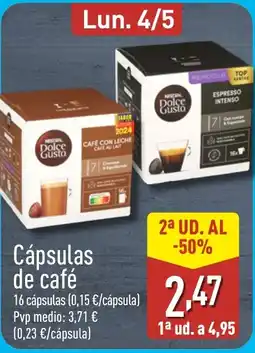 ALDI Cápsulas de café oferta