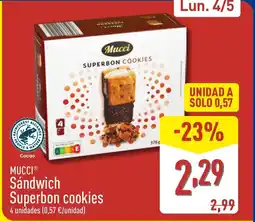 ALDI MUCCI Sándwich Superbon cookies oferta