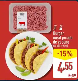 ALDI Burger meat picada de vacuno oferta