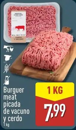 ALDI Burguer meat picada de vacuno y cerdo oferta