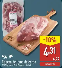 ALDI Cabeza de lomo de cerdo oferta