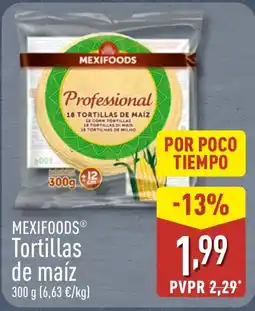 ALDI MEXIFOODS Tortillas de maíz oferta