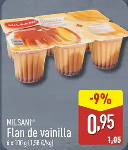 ALDI MILSANI Flan de vainilla oferta