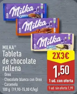 ALDI MILKA Tableta de chocolate rellena oferta
