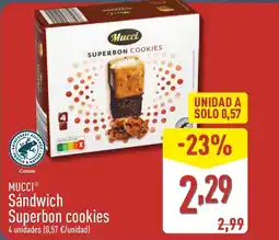 ALDI MUCCI Sándwich Superbon cookies oferta