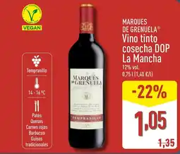 ALDI MARQUES DE GRENUELA Vino tinto cosecha DOP La Mancha oferta