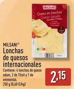 ALDI MILSANI Lonchas de quesos internacionales oferta