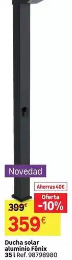 Leroy Merlin Solar - ducha aluminio fenix 35l oferta