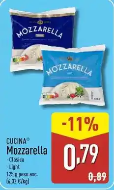 ALDI La cuina - mozzarella oferta
