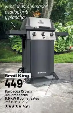 Leroy Merlin Crown - barbacoa 3 quenardos oferta