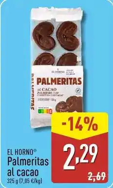 ALDI Horno de oro - palmeritas al cacao oferta