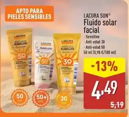 ALDI Lacura sun - fluido solar facial oferta