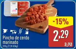 ALDI Pincho de cerdo marinado oferta