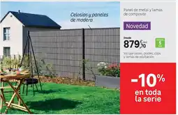 Leroy Merlin Panel de metal y lamas de composte oferta