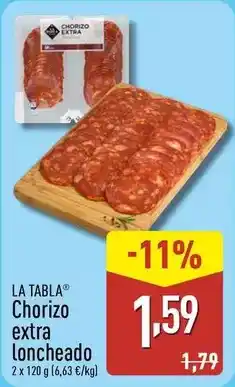 ALDI Chorizo extra loncheado oferta
