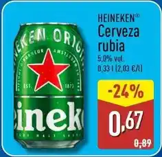 ALDI Heineken - cerveza rubia oferta