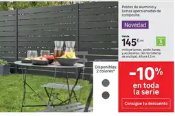 Leroy Merlin Postes de aluminio y lamas aspersanadas de composte oferta