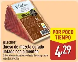 ALDI Selectum - queso de mezcla curado untado con pimenton oferta
