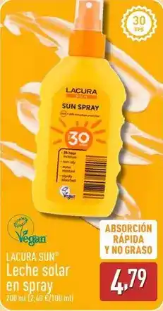 ALDI Lacura sun - leche solar en spray oferta
