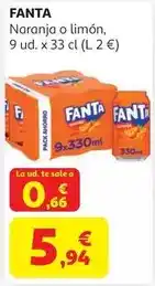 Alcampo Fanta - naranja o limón oferta