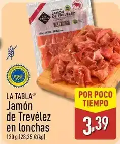 ALDI La tabla - jamón de trevèlez en lonchas oferta