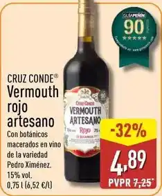 ALDI Cruz conde - vermouth rojo artesano oferta