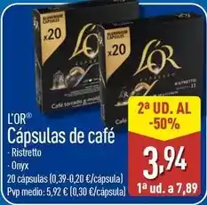 ALDI L'or - capsulas de cafe oferta