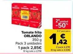 Carrefour Market Orlando - tomate frito oferta