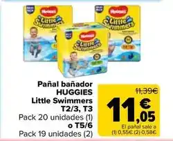 Carrefour Market Huggies - pañal banador little swimmers t2/3, t3 o t5/6 oferta