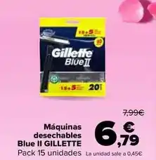 Carrefour Market Gillette - maquinas desechables blue ii oferta