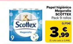 Carrefour Market Scottex - papel higienico megarollo oferta