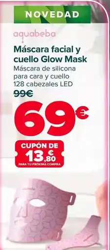Carrefour Aquabeba - máscara facial y cuello glow mask oferta