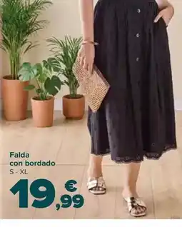 Carrefour Tex - falda con bordado oferta
